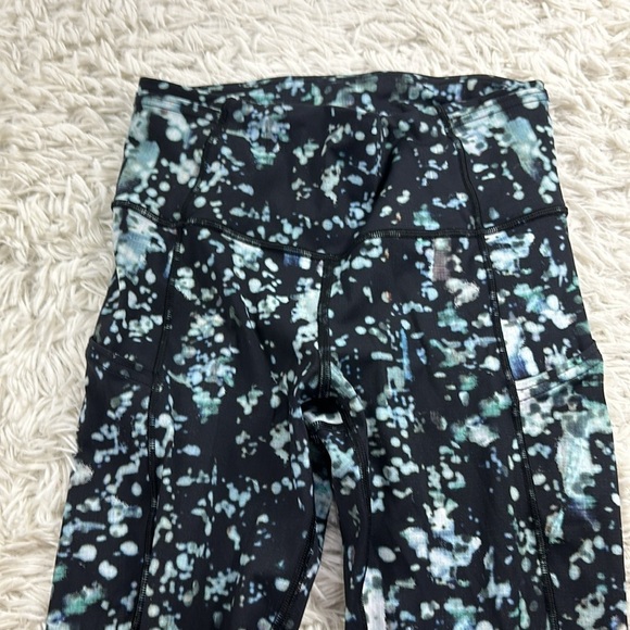 Lululemon Fast & Free Crop II *Nulux 19" Pixel Haze Multi Black - Picture 2 of 6